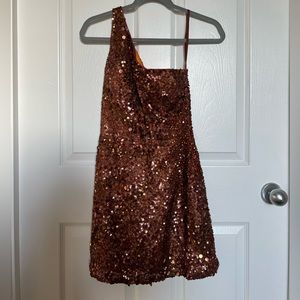 SCALA brown sequin dress
